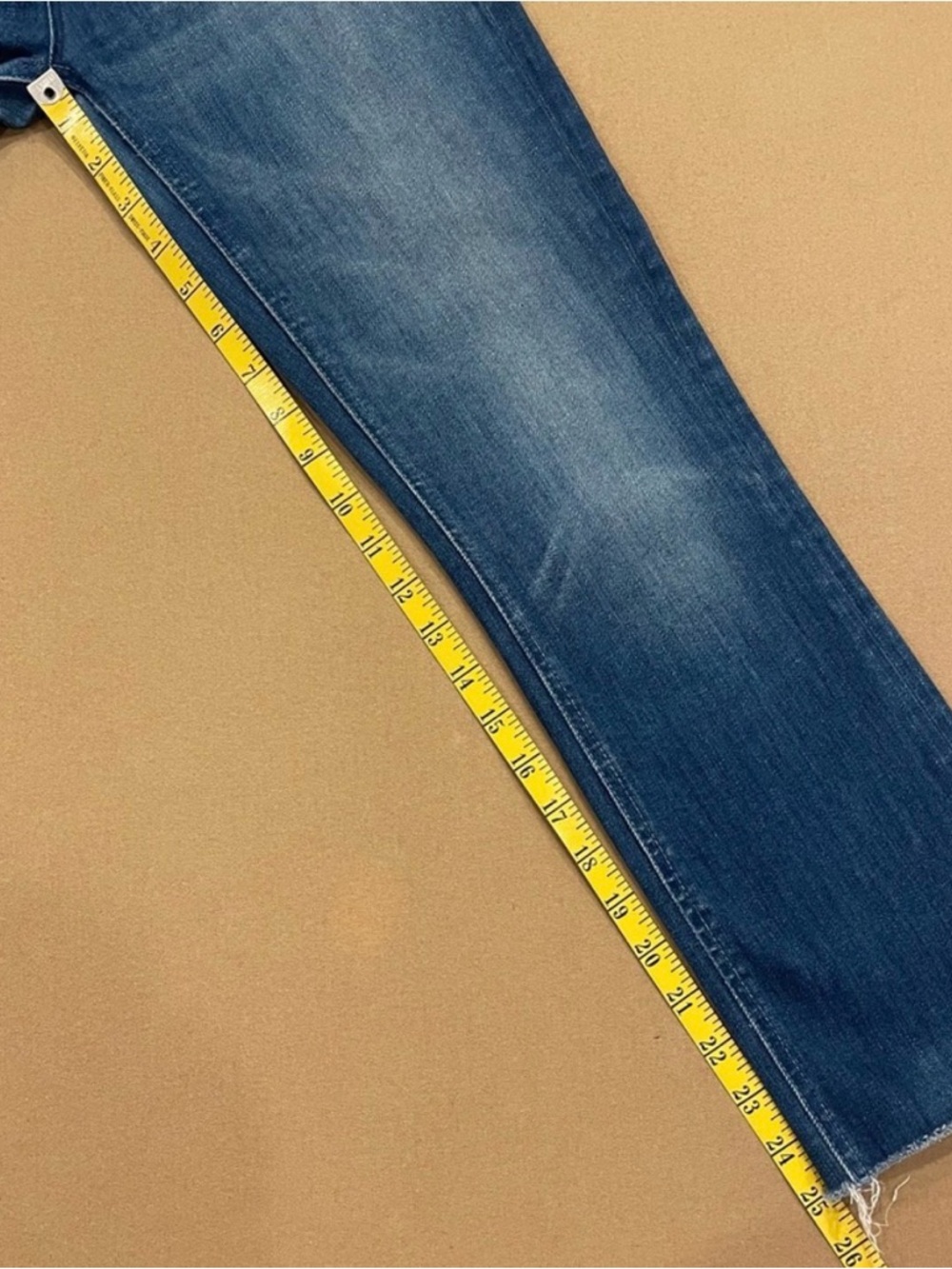 MOTHER Denim jeans mid rise dazzler crop fray squeeze it size 27 - Picture 11 of 12